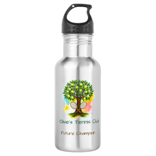 Botella de agua personalizada del club de tenis pa