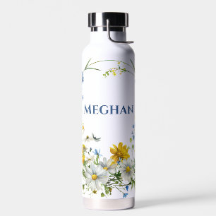 Botella de agua personalizada Elegancia Floral
