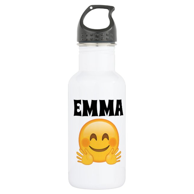 Botella de agua personalizada Emma - Emoji de 18 o (Anverso)