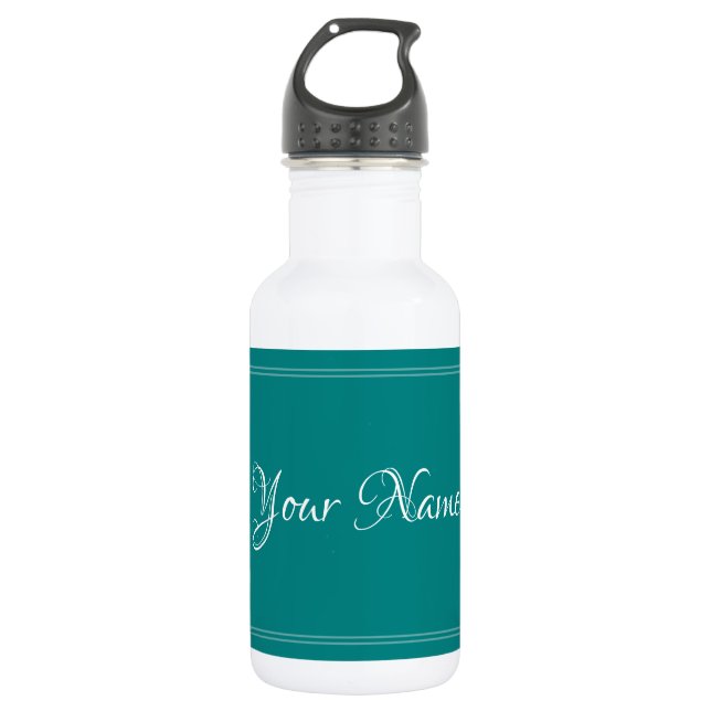 Botella de agua personalizada HAMbyWG - Aqua Verde (Anverso)