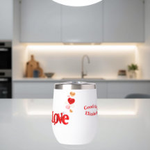 Botella de agua personalizada Love & Hearts