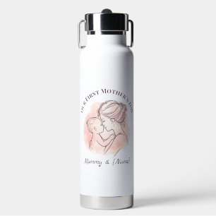 Botella de agua personalizada para el primer día d