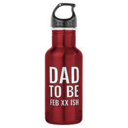 Botella de agua personalizada para futuro papá con