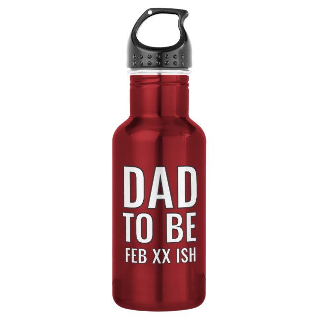 Botella de agua personalizada para futuro papá con (Anverso)