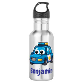 Botella de agua personalizada para niños, coche de