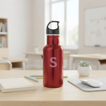 Botella de agua personalizada para niños, inicial