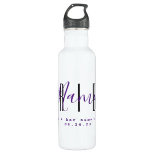 Botella de agua personalizada para novias HAMbyWG