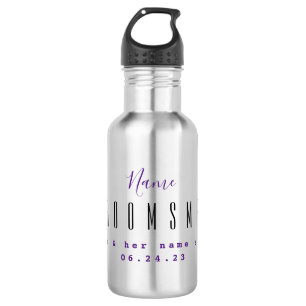 Botella de agua personalizada para padrino de boda