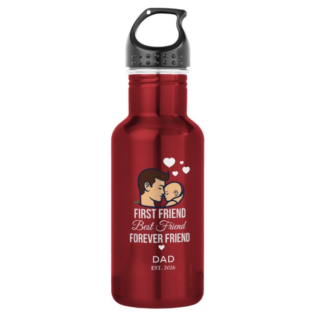 Botella de agua personalizada para papá (Anverso)