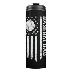 Botella de agua personalizada para papá de béisbol
