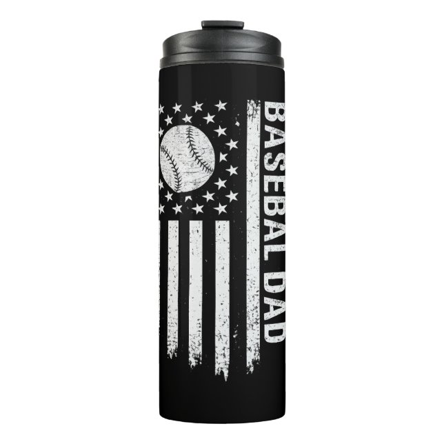 Botella de agua personalizada para papá de béisbol (Anverso)