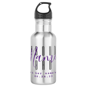 Botella de agua personalizada para papá orgulloso