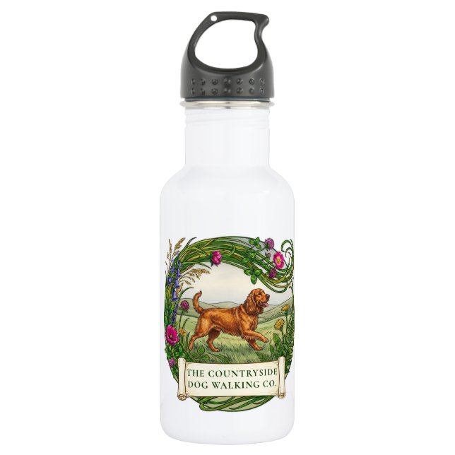 Botella de agua personalizada para paseador de per (Anverso)