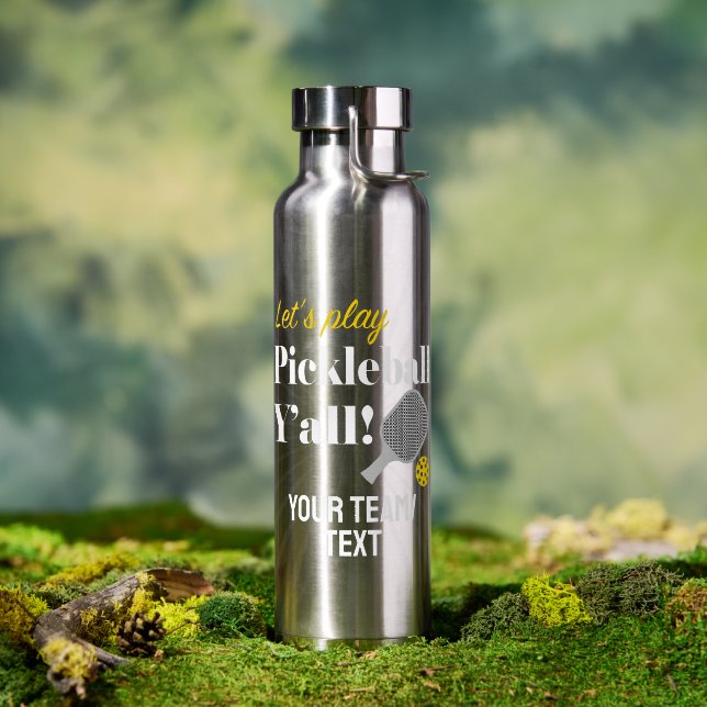 Botella de agua personalizada para pickleball con  (Al aire libre (girado))