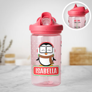 Botella de agua personalizada para pingüinos con l