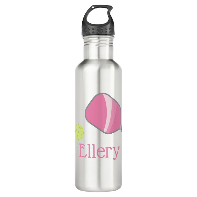 Botella de agua personalizada Preppy Pickleball (Anverso)
