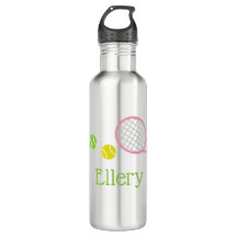 Botella de agua personalizada Preppy Tennis