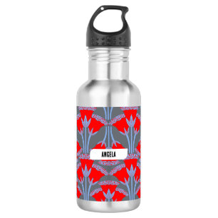 Botella de agua personalizada Red Bellflower