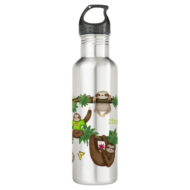 botella de agua personalizada Stanley Sloth verde