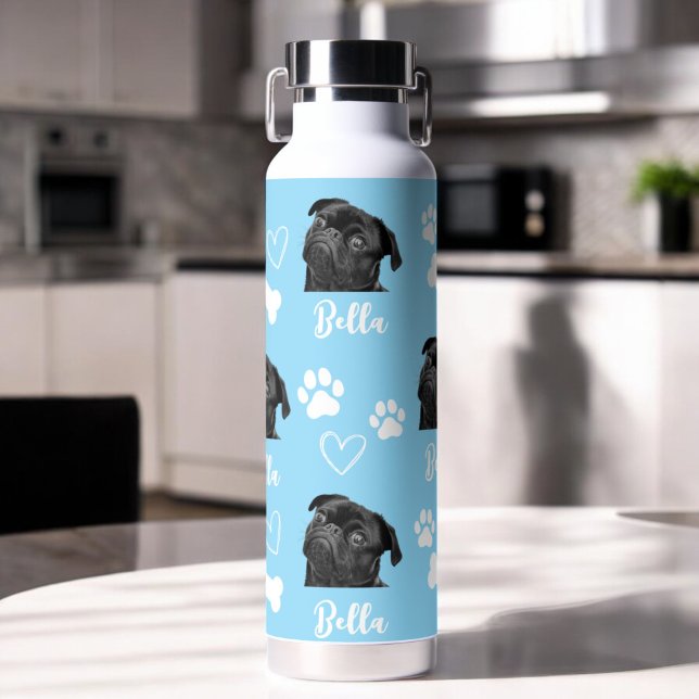 Botella De Agua Personalizado azul Amo Paw Impresión Perro Perro E (Subido por el creador)