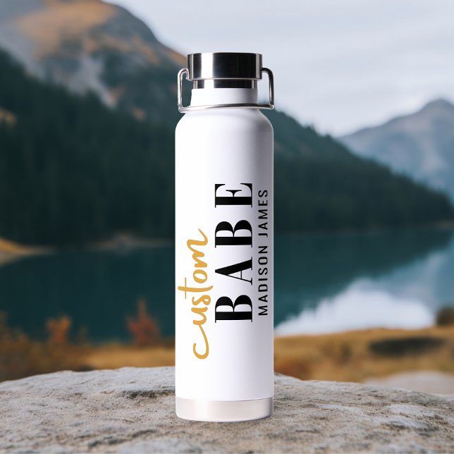 Botella De Agua Personalizado Babe Gracioso Diciendo Nombre Person (Subido por el creador)