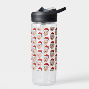 Botella De Agua Personalizado Baby Face Foto Santa Hat Navidades