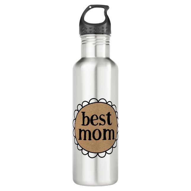 Botella De Agua Personalizado BEST MOM Scalloprime Edge (Anverso)