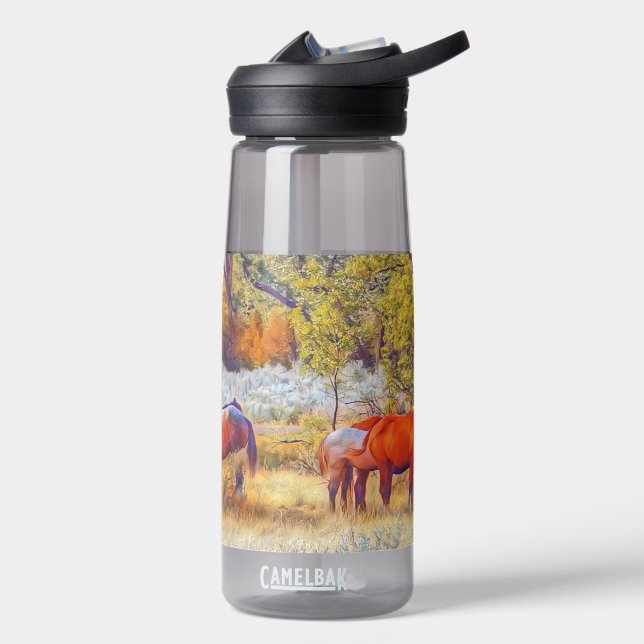 Botella de agua personalizado: Caballos salvajes C (Izquierdo)