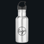 Botella De Agua Personalizado Café Restaurant logotipo comercial<br><div class="desc">Botella de agua de acero inoxidable personalizado con el logo de su negocio,  perfecto como mercancía disponible para los clientes en una cafetería,  cafetería o restaurante,  o como regalo en un espectáculo de comercio o regalos a los clientes.</div>