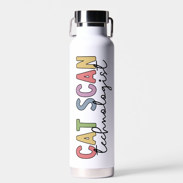 Botella De Agua Personalizado CAT Scan Technologist CT Tech Gifts (Delantero)