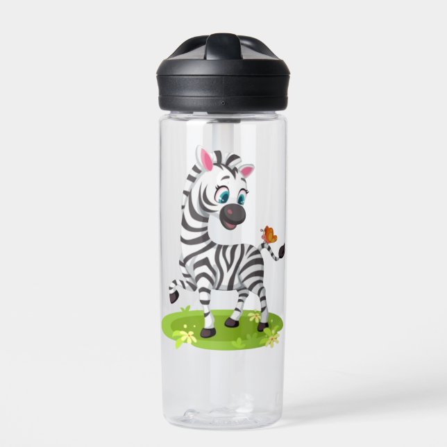 Botella De Agua Personalizado Cebra Bebé Cute-23960 (Delante)
