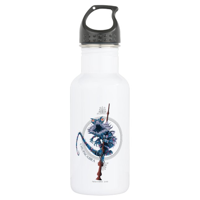 Botella De Agua Personalizado Chupacabra y anciana Wand (Anverso)