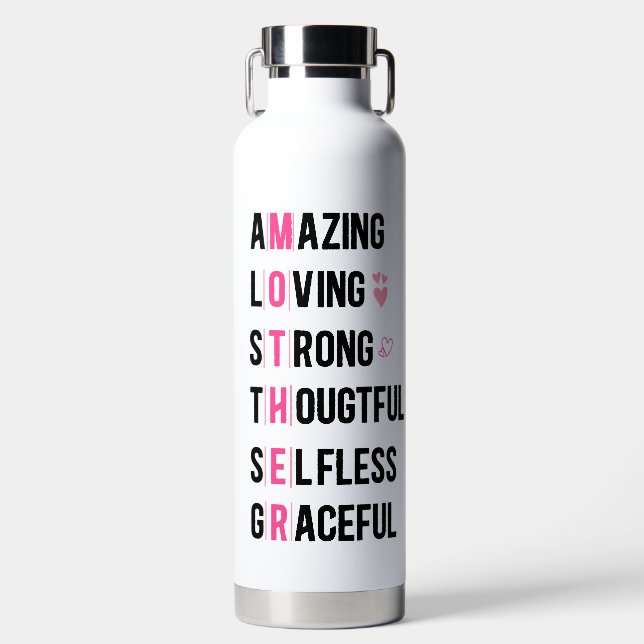 Botella De Agua Personalizado crea palabras increíbles y honestas (Delantero)