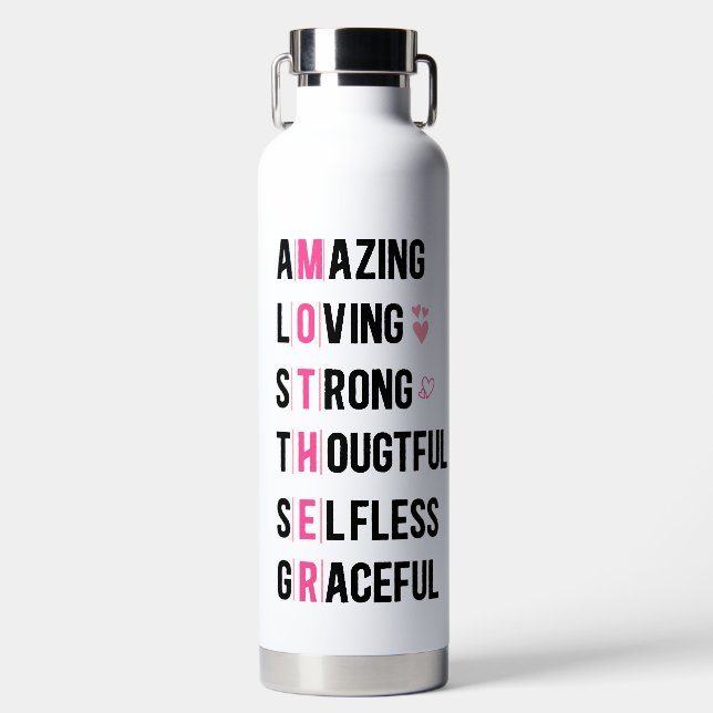 Botella De Agua Personalizado crea un maravilloso Día de Madre (Delantero)