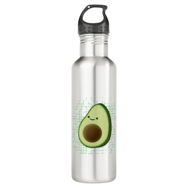 Botella De Agua Personalizado Cute Aguacate Con Antecedentes De Pr (Anverso)