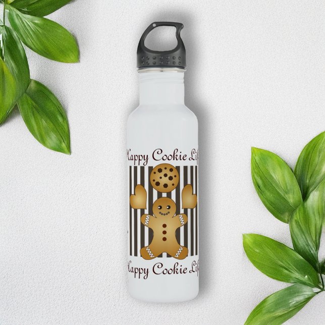 Botella De Agua Personalizado Cute Gingerbread Man Cookie Kilos (Subido por el creador)