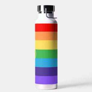 Botella De Agua Personalizado Cute Monograma moderno orgullo arcoi