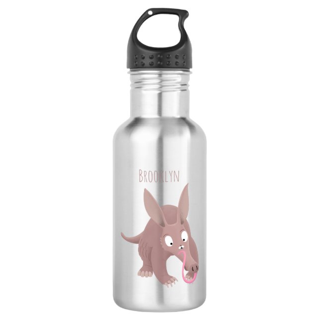Botella De Agua Personalizado de aardvark gracioso (Anverso)