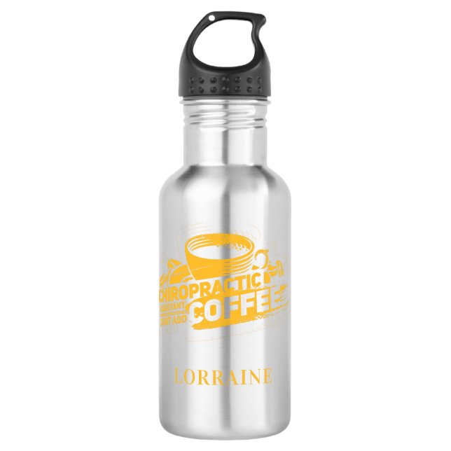 Botella De Agua Personalizado de ajuste óseo de asistente quiroprá (Anverso)