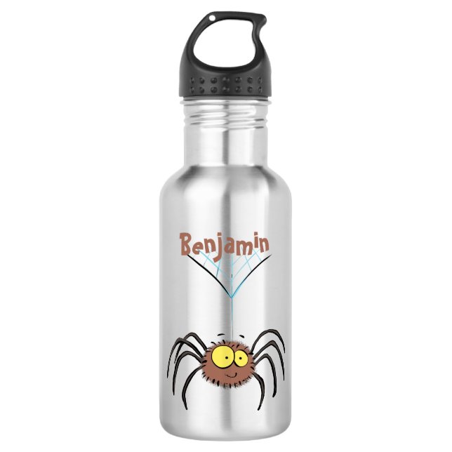 Botella De Agua Personalizado de araña suave y adorable (Anverso)