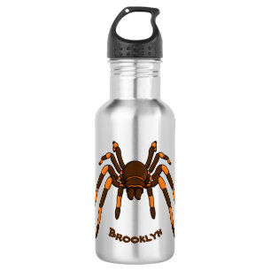 Botella De Agua Personalizado de araña tarántula arenosa marrón