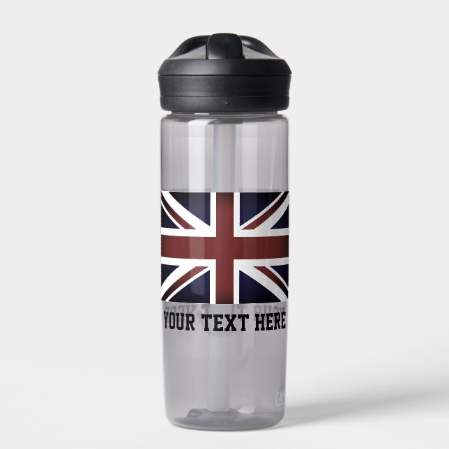 Botella De Agua Personalizado de bandera británica Jack bebe botel (Delante)