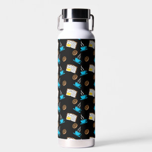 Botella De Agua Personalizado de Café y Donut para Libros