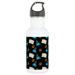Botella De Agua Personalizado de Café y Donut para Libros