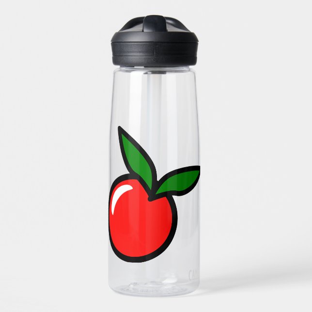 Botella De Agua Personalizado de cocina divertida de Apple Cherry  (Delante)