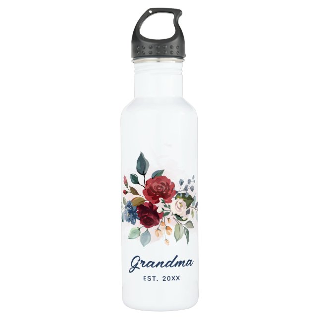 Botella De Agua Personalizado de estilo botánico de floral Bloom (Anverso)