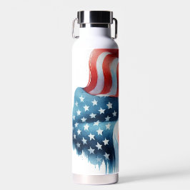 Botella De Agua PERSONALIZADO de Estrellas y Bandas Americanas de 
