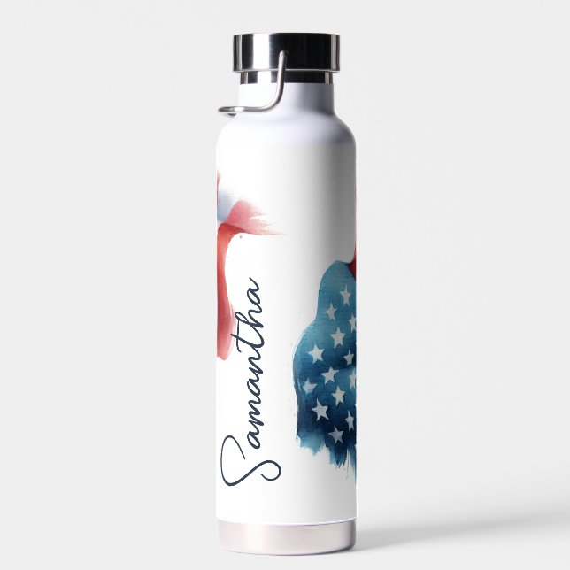 Botella De Agua PERSONALIZADO de Estrellas y Bandas Americanas de  (Derecha)