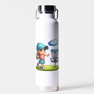Botella De Agua Personalizado de golf Cute Girl Disc Personalizado