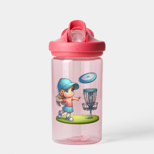 Botella De Agua Personalizado de golf Cute Girl Disc Personalizado